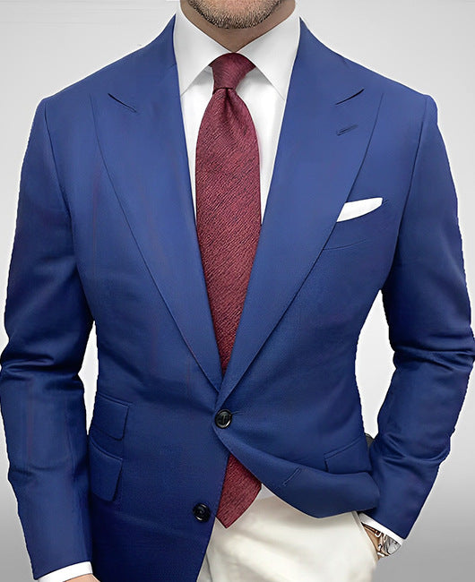 Blazer Slim Fit A Righe Con Collo Da Completo E Chiusura A Due Bottoni | Ideale Per Primavera E Autunno