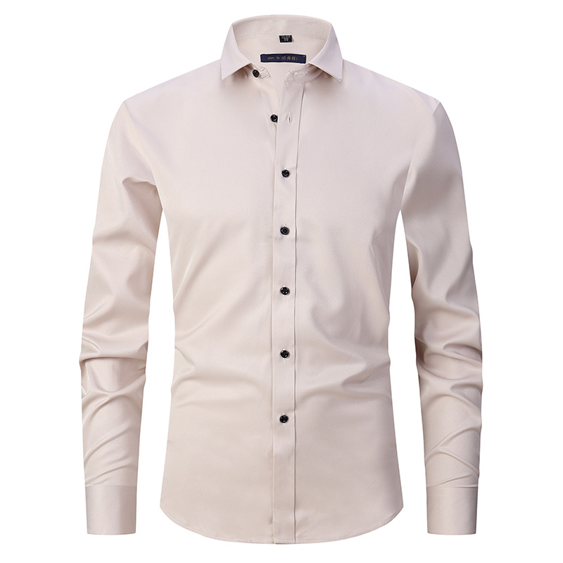Camicia da Uomo in Tessuto Elasticizzato Traspirante e Antipiega