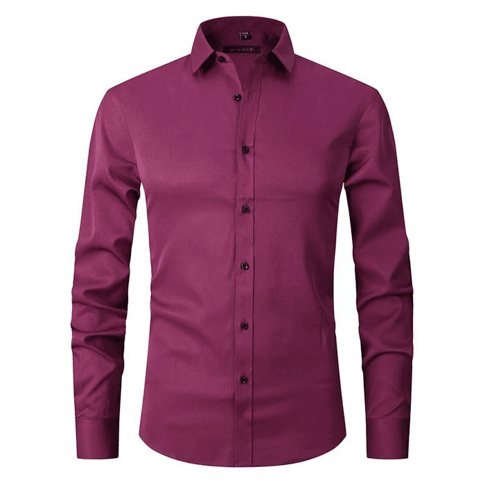 Camicia da Uomo in Tessuto Elasticizzato Traspirante e Antipiega
