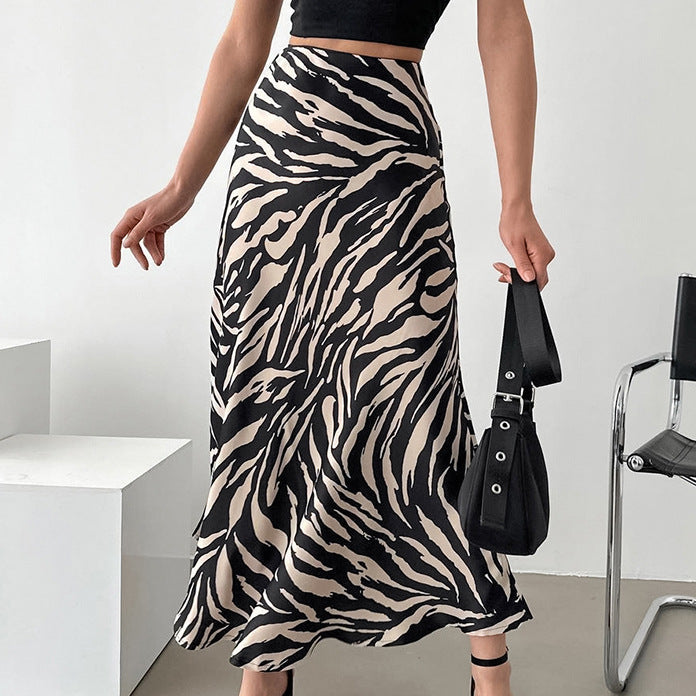 Gonna a Ruota a Vita Alta con Stampa Zebra | Ideale per Primavera ed Estate