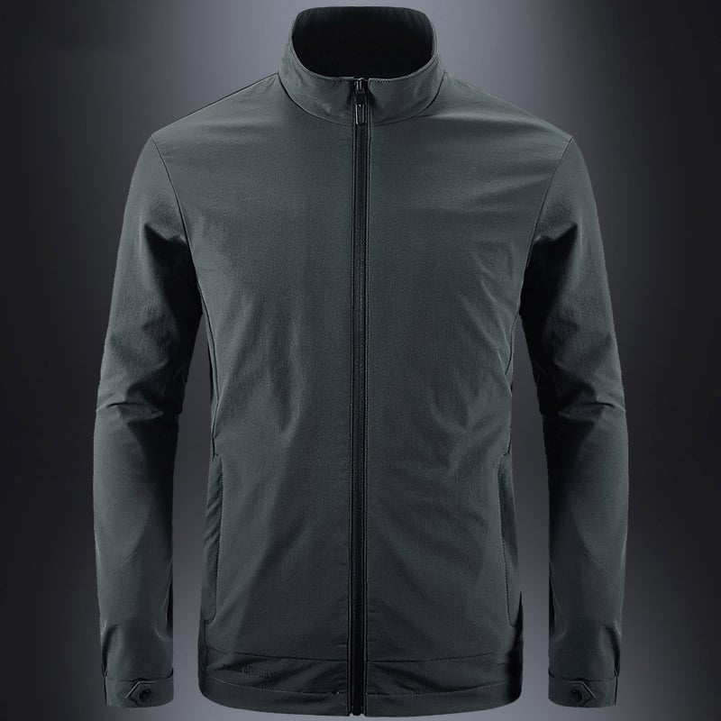 Men's Lightweight Summer Jacket with Zipper and Slim Fit