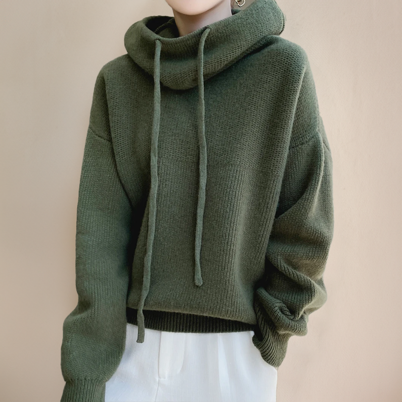 Maglione con Collo Alto in Lana Merino, Traspirante e Termico, Versatile per Occasioni Casual e Formali