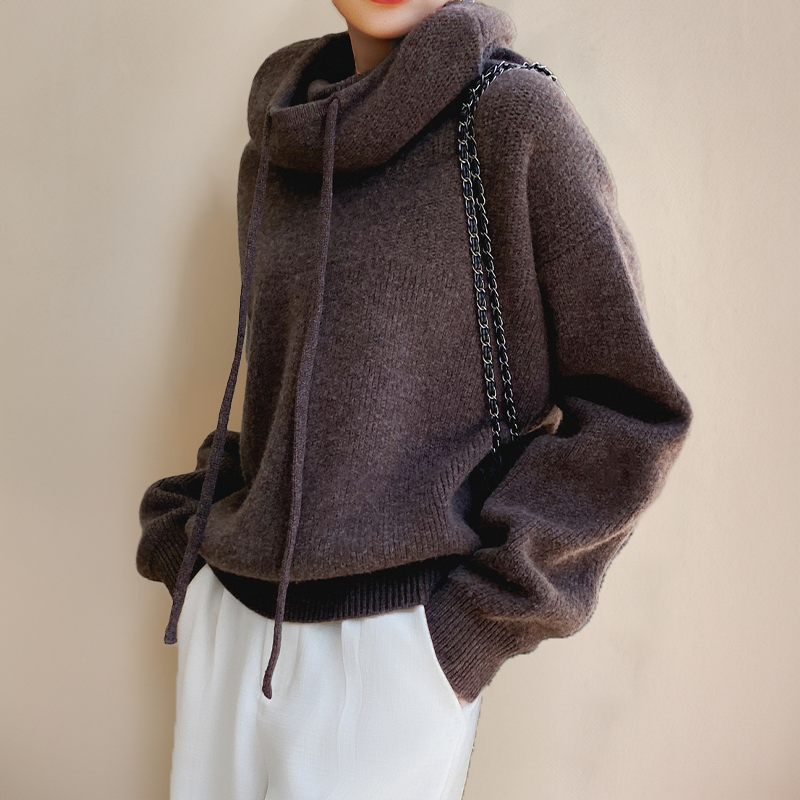 Maglione con Collo Alto in Lana Merino, Traspirante e Termico, Versatile per Occasioni Casual e Formali
