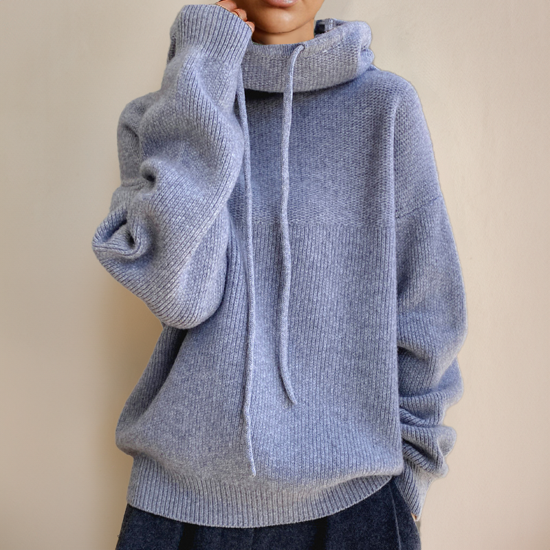 Maglione con Collo Alto in Lana Merino, Traspirante e Termico, Versatile per Occasioni Casual e Formali