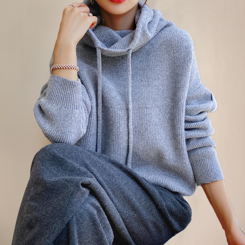Maglione con Collo Alto in Lana Merino, Traspirante e Termico, Versatile per Occasioni Casual e Formali