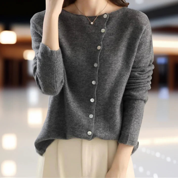Cardigan Elegante in Cashmere di Alta Qualità Ideale per Ogni Stagione