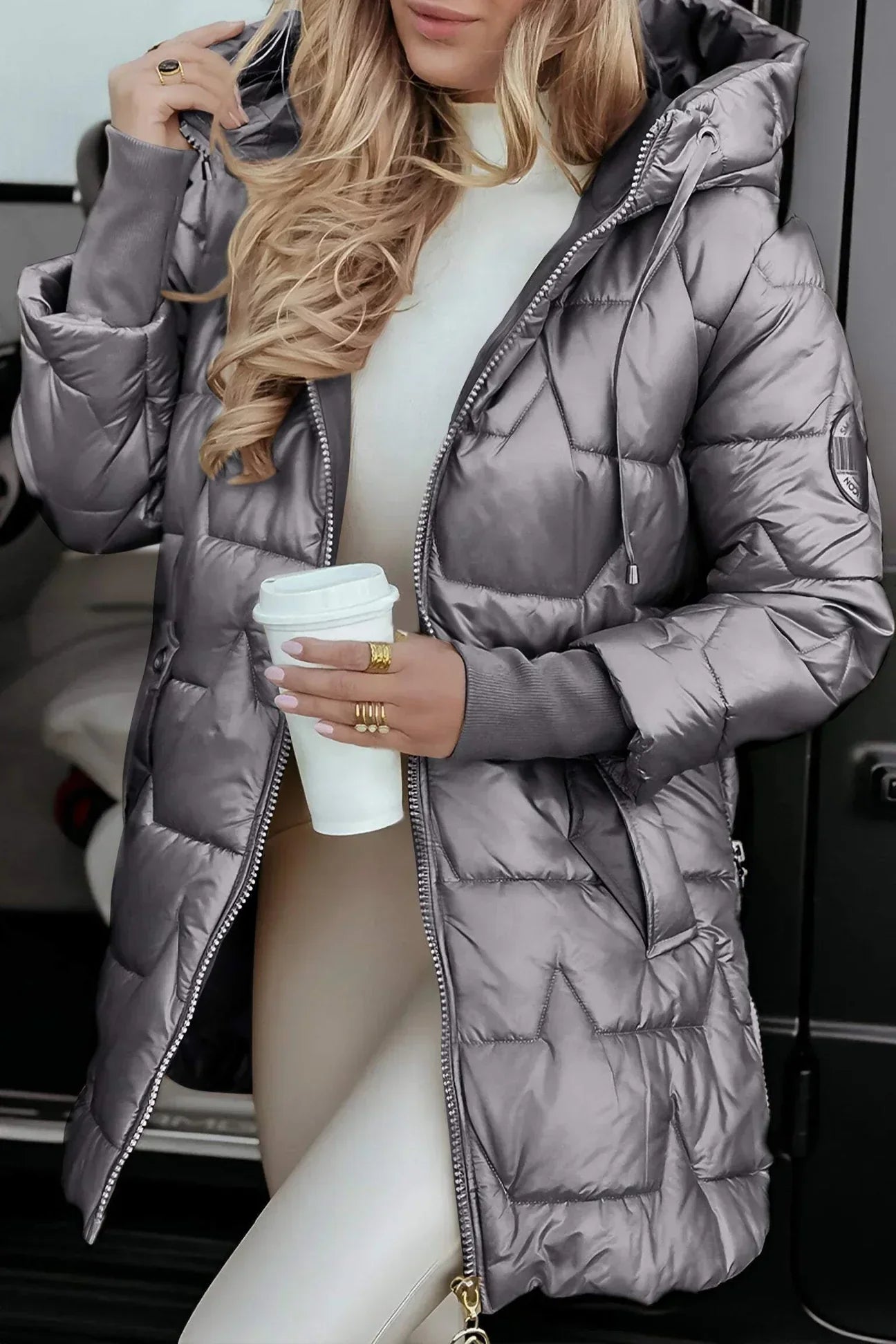 Cappotto Invernale da Donna Imbottito con Cappuccio