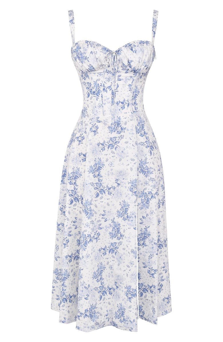 Abito Midi con Dettaglio Corsetto, Corpetto Aderente e Gonna Fluida | Ideale per Primavera ed Estate