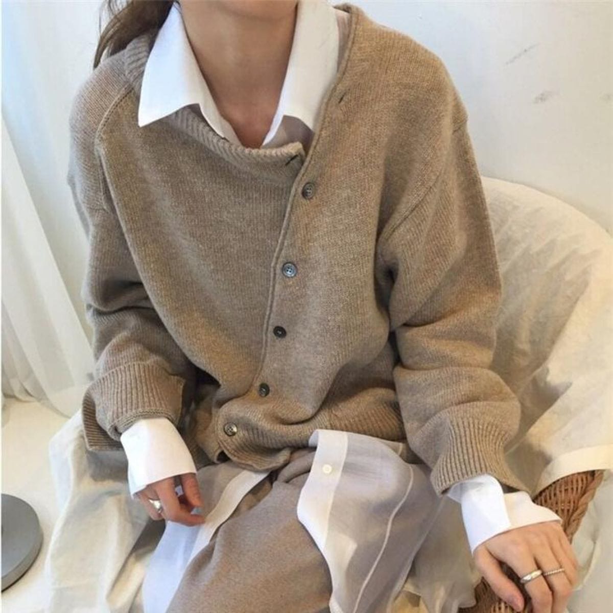 Elegante Giacca in Cashmere con Dettagli di Bottoni | Ideale per Tutte le Stagioni