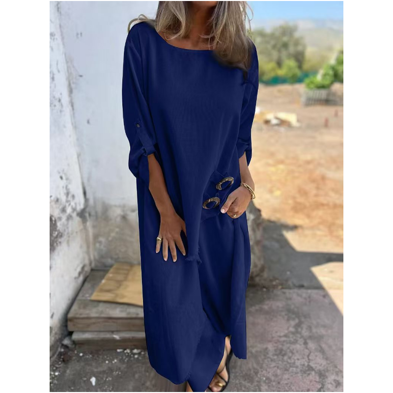 Completo Estivo da Donna Due Pezzi con Abito e Pantaloni a Vestibilità Ampia