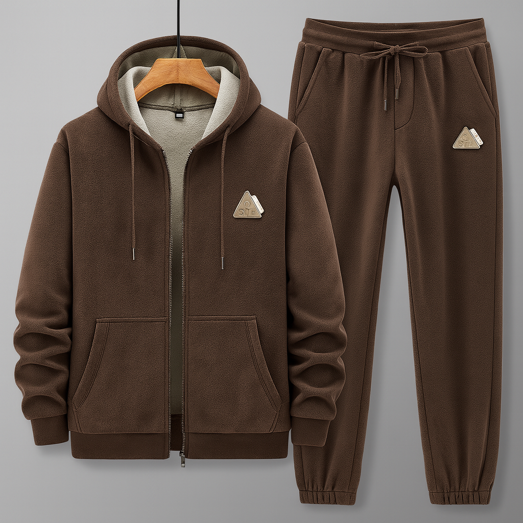 Tuta da Uomo con Cappuccio Sagomato, Vestibilità Jogger ed Elastico ai Polsini