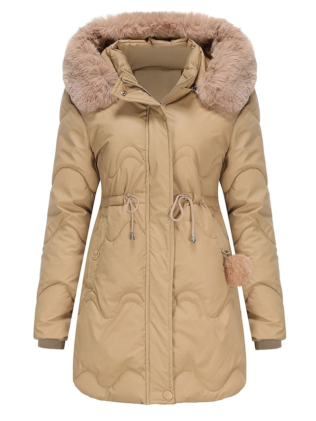 Cappotto Invernale con Cappuccio per Donne