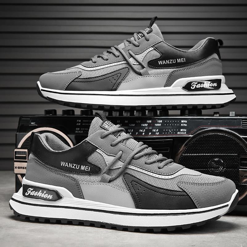 Sneakers Primaverili da Uomo con Punta Tonda, Suola Media e Tomaia in Mesh