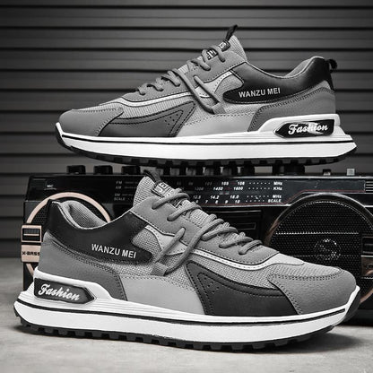 Sneakers Primaverili da Uomo con Punta Tonda, Suola Media e Tomaia in Mesh