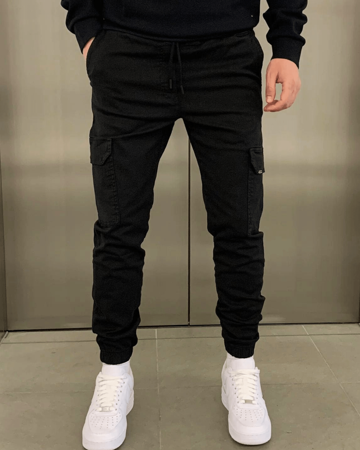 Jogger Cargo da Uomo con Vestibilità Comoda, Vita Elastica e Tasche Funzionali