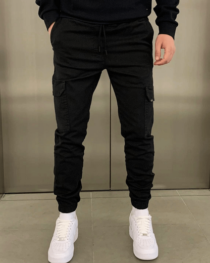 Jogger Cargo da Uomo con Vestibilità Comoda, Vita Elastica e Tasche Funzionali