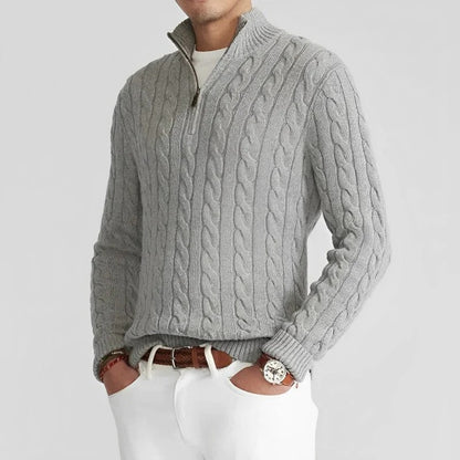 Maglione da Uomo con Cerniera e Colletto