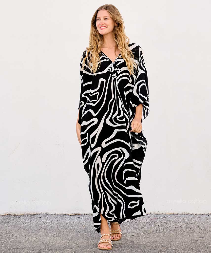 Kaftan da Donna con Taglio Dritto Largo e Vestibilità Comoda