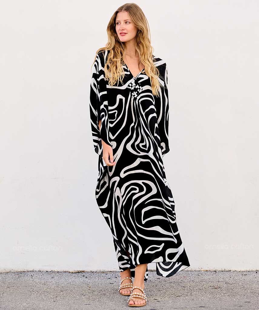 Kaftan da Donna con Taglio Dritto Largo e Vestibilità Comoda