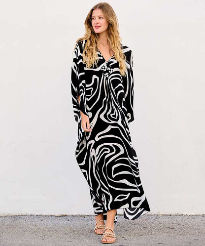 Kaftan da Donna con Taglio Dritto Largo e Vestibilità Comoda