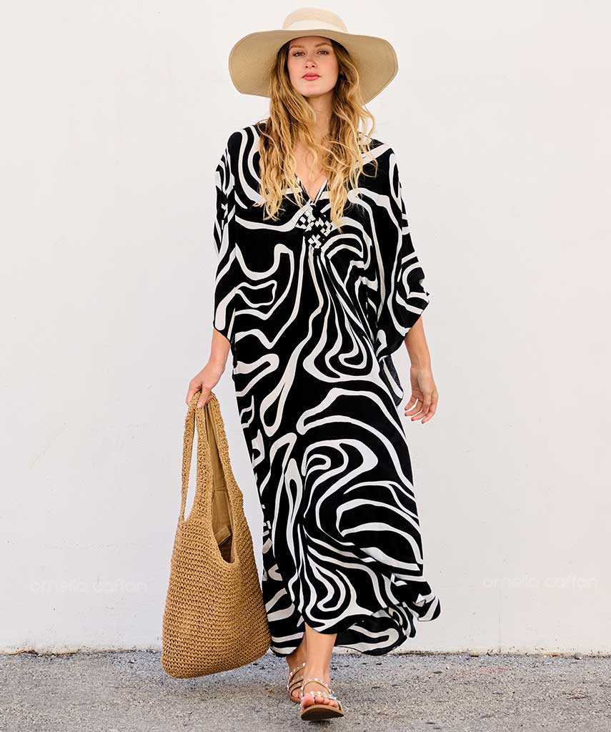Kaftan da Donna con Taglio Dritto Largo e Vestibilità Comoda