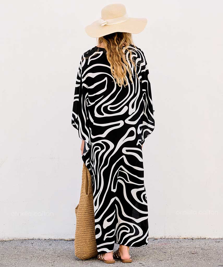 Kaftan da Donna con Taglio Dritto Largo e Vestibilità Comoda
