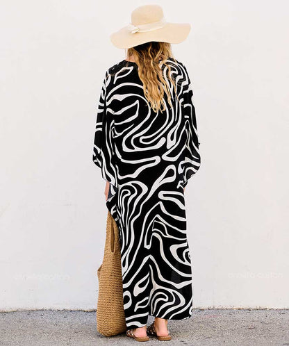 Kaftan da Donna con Taglio Dritto Largo e Vestibilità Comoda