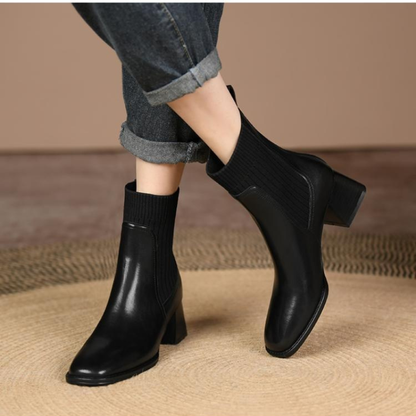 Stivaletti da Donna Tacco Basso Design Solido