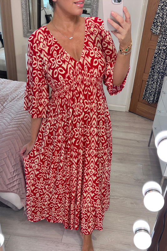 Abito Maxi Scollato a V - Fluido, Versatile, Confortevole