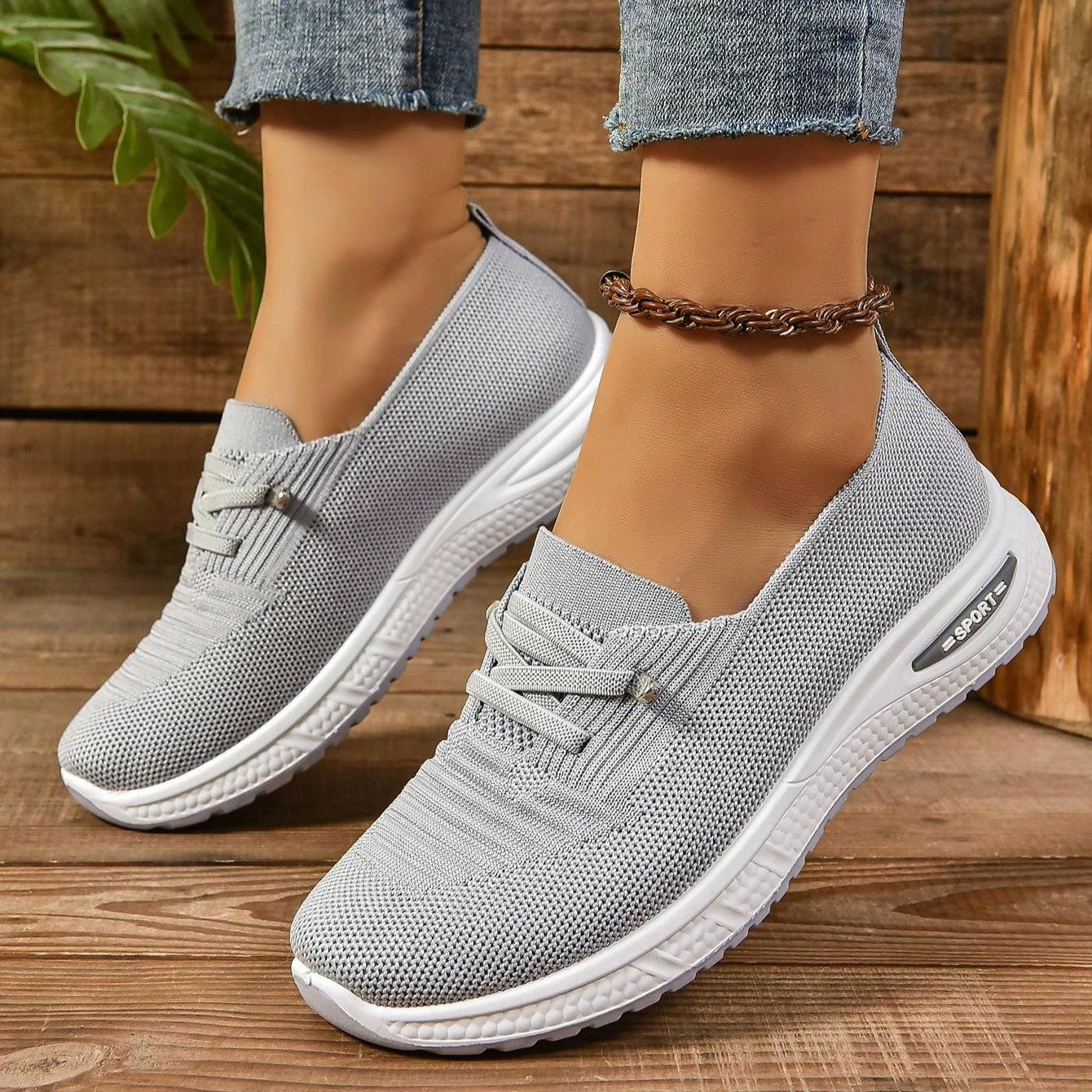 Sneakers Ortopediche da Donna Slip-On con Punta Ampia
