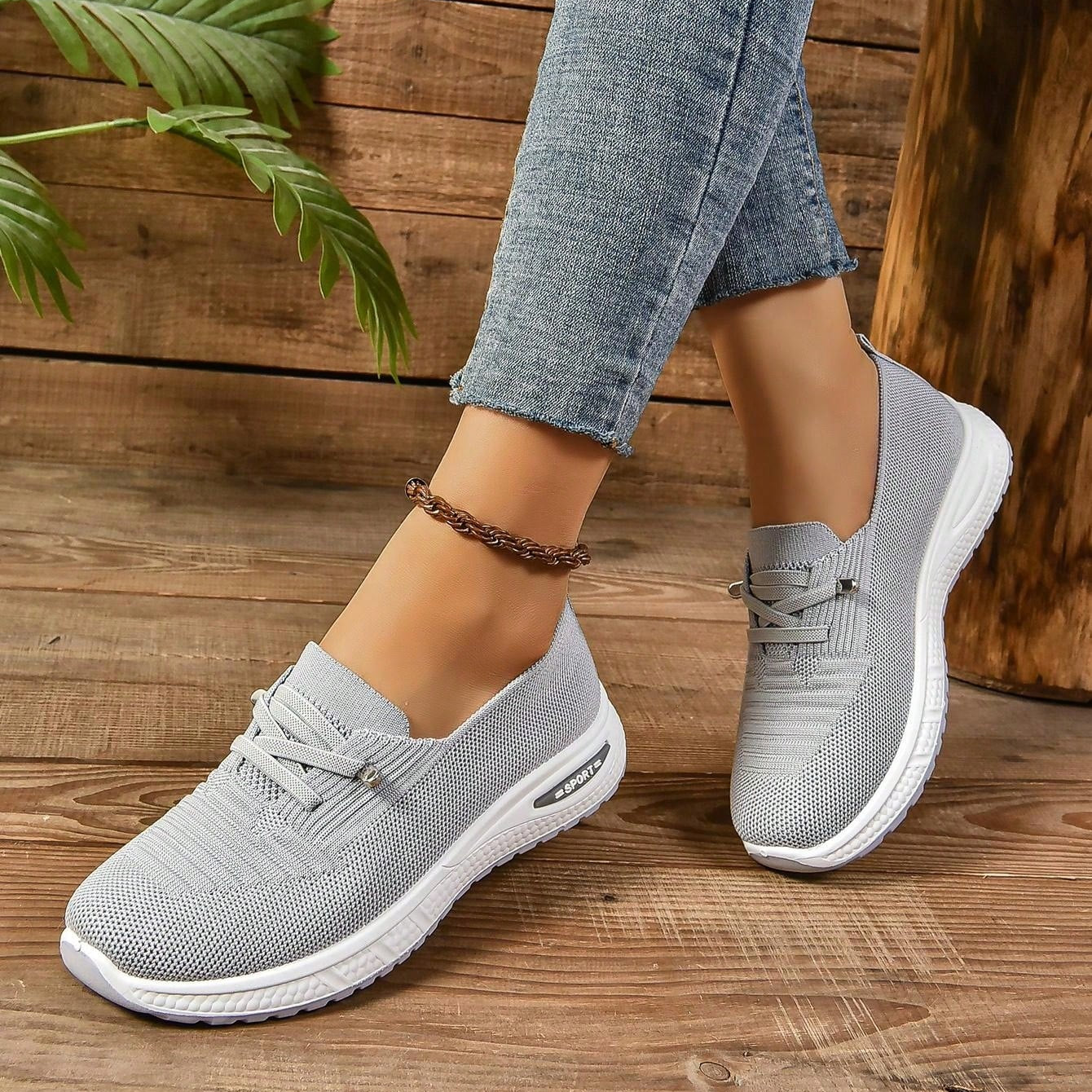 Sneakers Ortopediche da Donna Slip-On con Punta Ampia