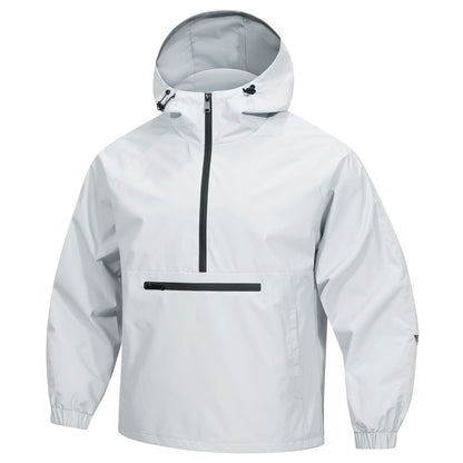 Herre Hættetrøje med Halv Lynlås Loose Fit