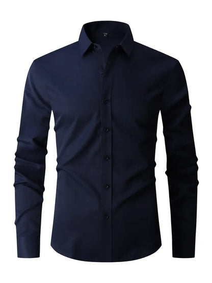 Camicia a Maniche Lunghe Semi-Formale da Uomo | Ideale per Tutte le Stagioni
