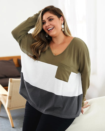 Maglione da Donna Pullover in Maglia con Dettagli a Coste