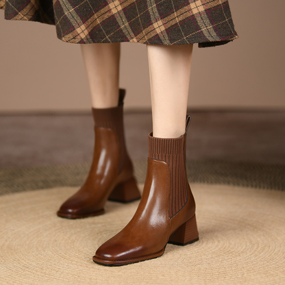 Stivaletti da Donna Tacco Basso Design Solido