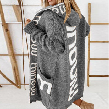 Cardigan Invernale con Cappuccio Comodo