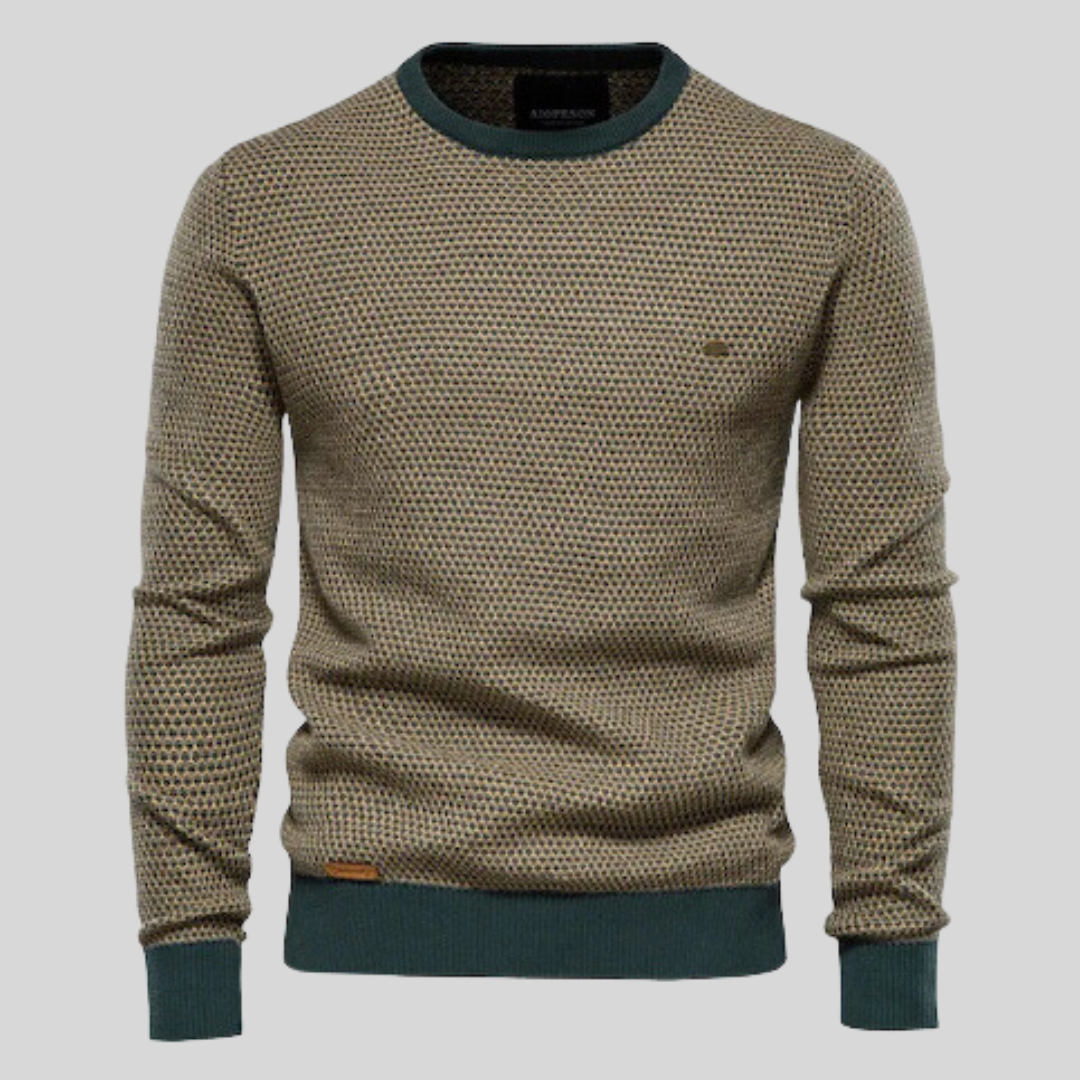 Maglione da Uomo in Maglia con Girocollo e Maniche Lunghe