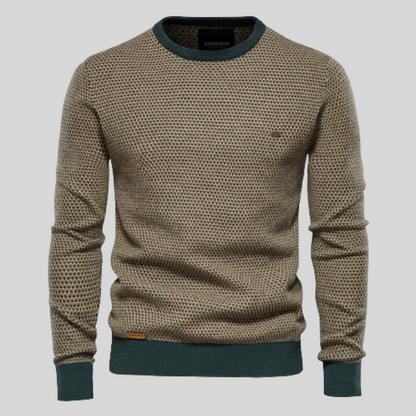 Maglione da Uomo in Maglia con Girocollo e Maniche Lunghe
