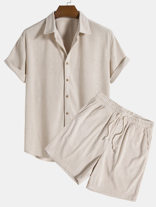 Completo da uomo leggero e traspirante con pantaloni elasticizzati per primavera e estate