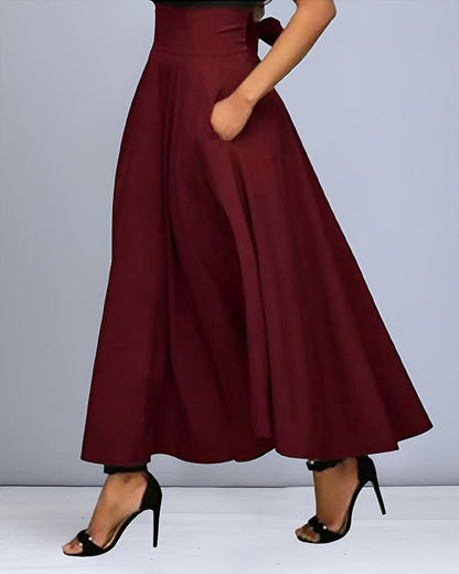 Elegante gonna midi a vita alta I ideale per la primavera e l'autunno