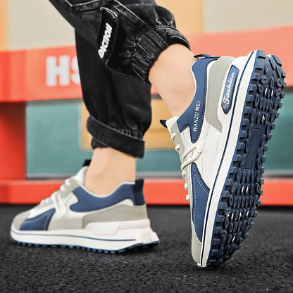 Sneakers Primaverili da Uomo con Punta Tonda, Suola Media e Tomaia in Mesh