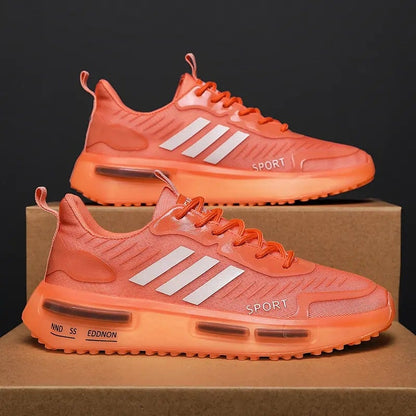 Herresneakers med snørebånd, luftsål og rund tå