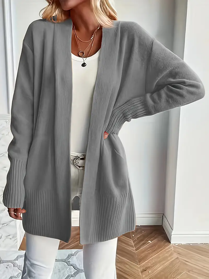 Maglione da Donna in Maglia con Girocollo e Vestibilità Rilassata