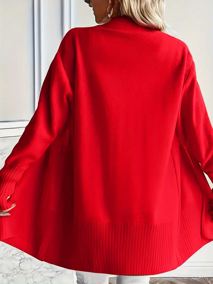 Maglione da Donna in Maglia con Girocollo e Vestibilità Rilassata