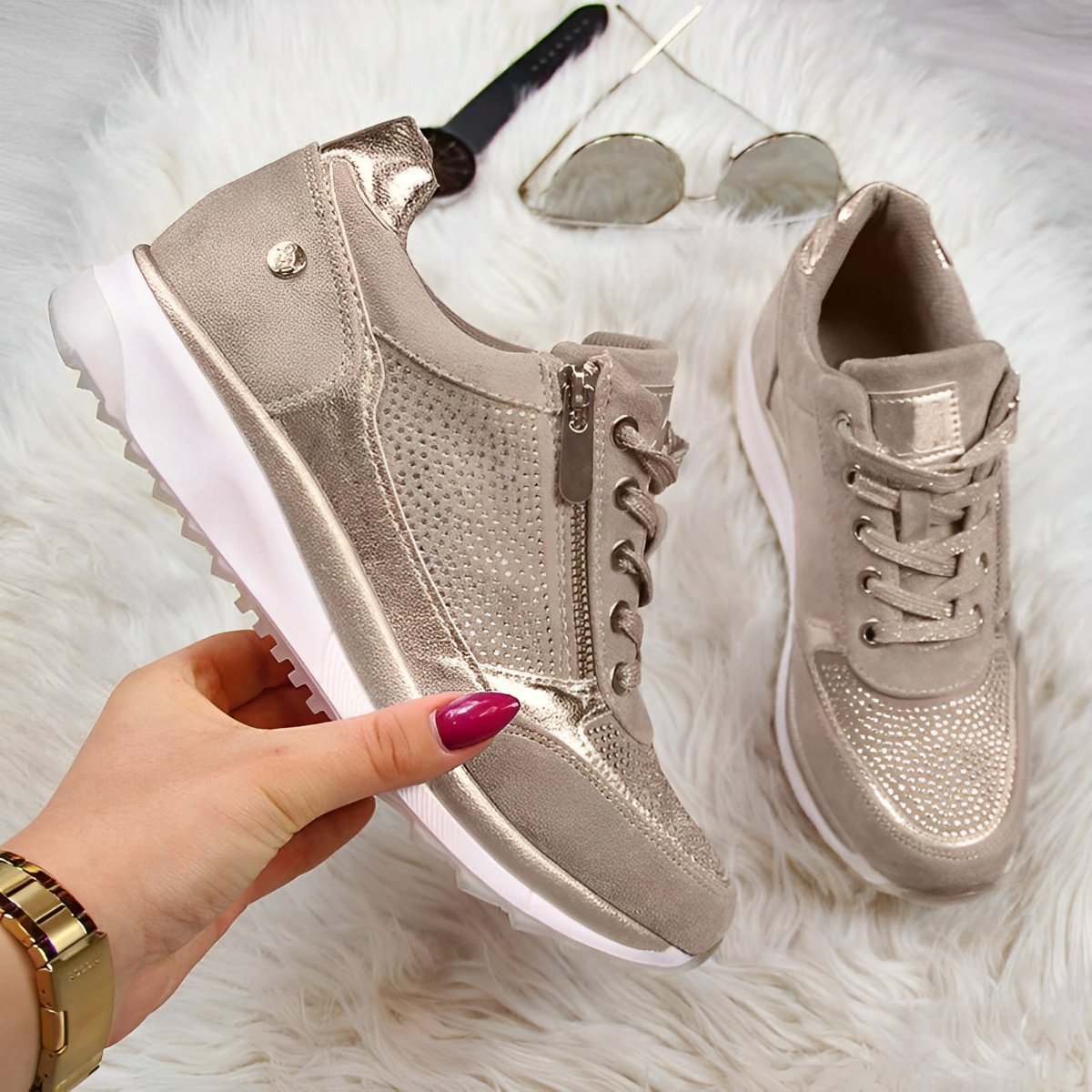 Sneakers con Zip e Suola Ammortizzata I Ideali per Tutte le Stagioni