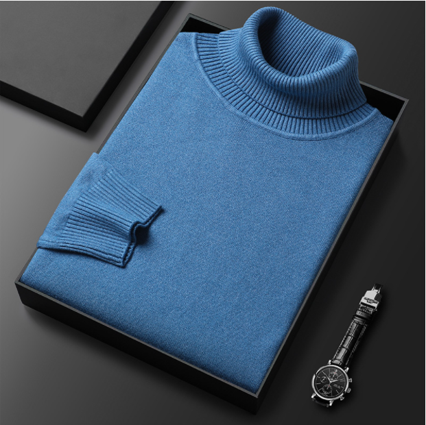 Maglione Invernale da Uomo a Collo Alto con Maniche Lunghe