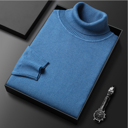 Maglione Invernale da Uomo a Collo Alto con Maniche Lunghe