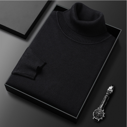 Maglione Invernale da Uomo a Collo Alto con Maniche Lunghe