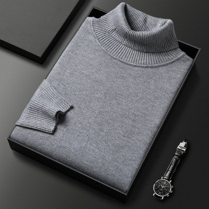 Maglione Invernale da Uomo a Collo Alto con Maniche Lunghe