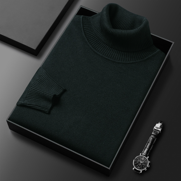 Maglione Invernale da Uomo a Collo Alto con Maniche Lunghe